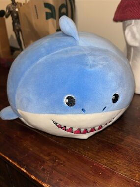 Baby Shark Kids Pillow Buddy Blue Cute Super Soft Plush Great Gift 12”x10”x7”